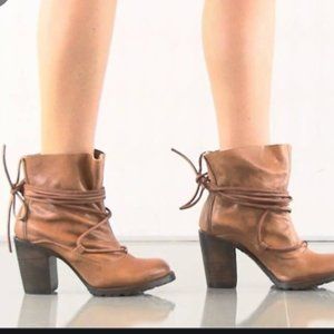 Freebird By Steven Bootie Jumpn Cognac Ankle Boots